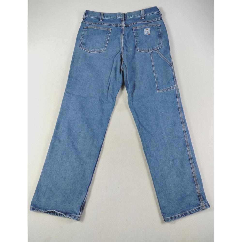 Tyndale FRMC Jeans Mens 36x32 Blue‎ Flame Resistant Straight Leg Made USA